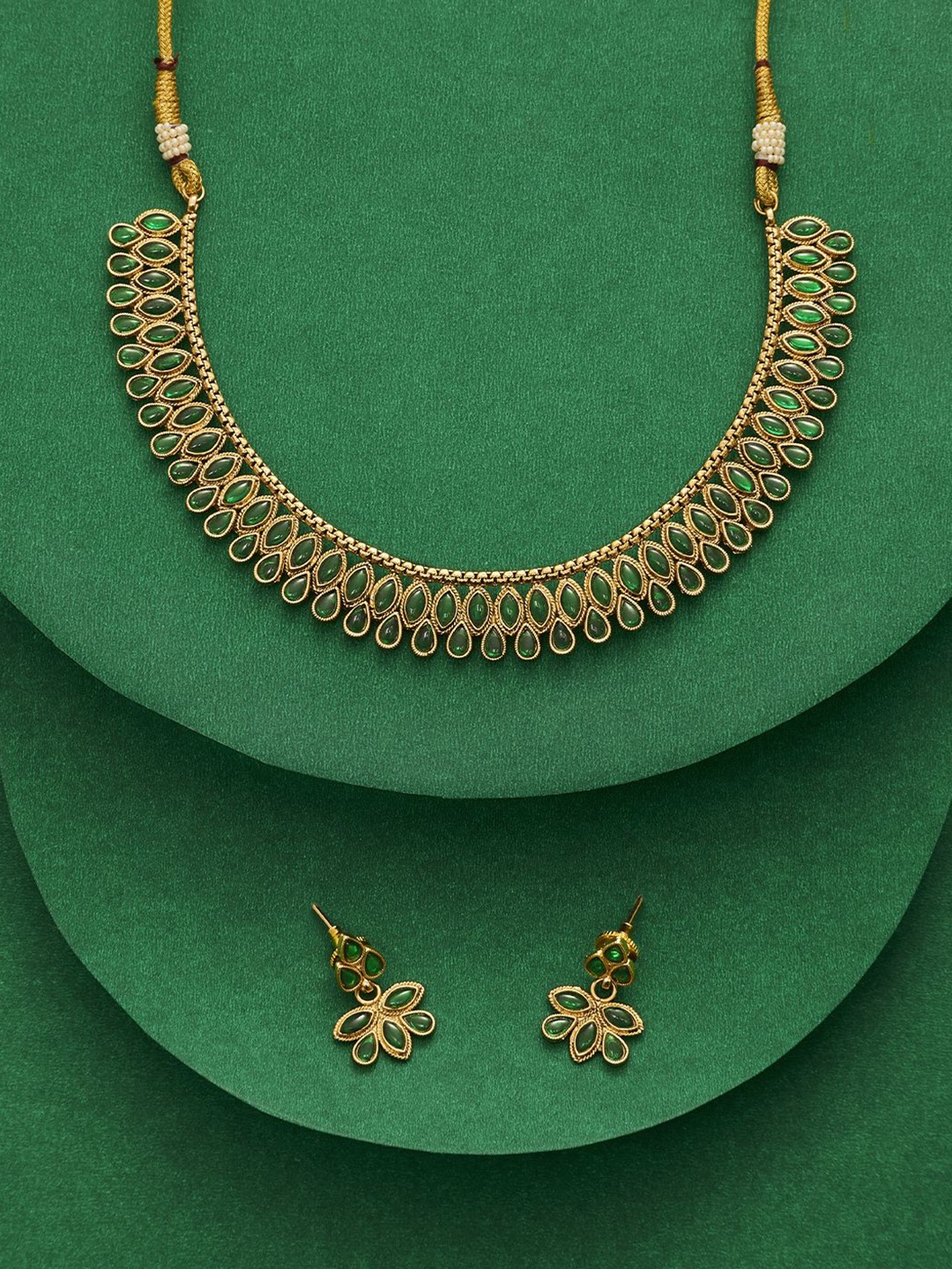 

TEEJH Mehek Women Gold Plated Jewellery Set