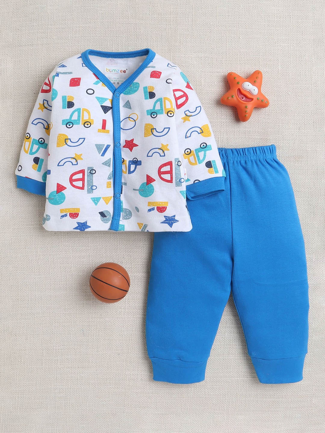 

BUMZEE Boys Printed Night suit, Blue