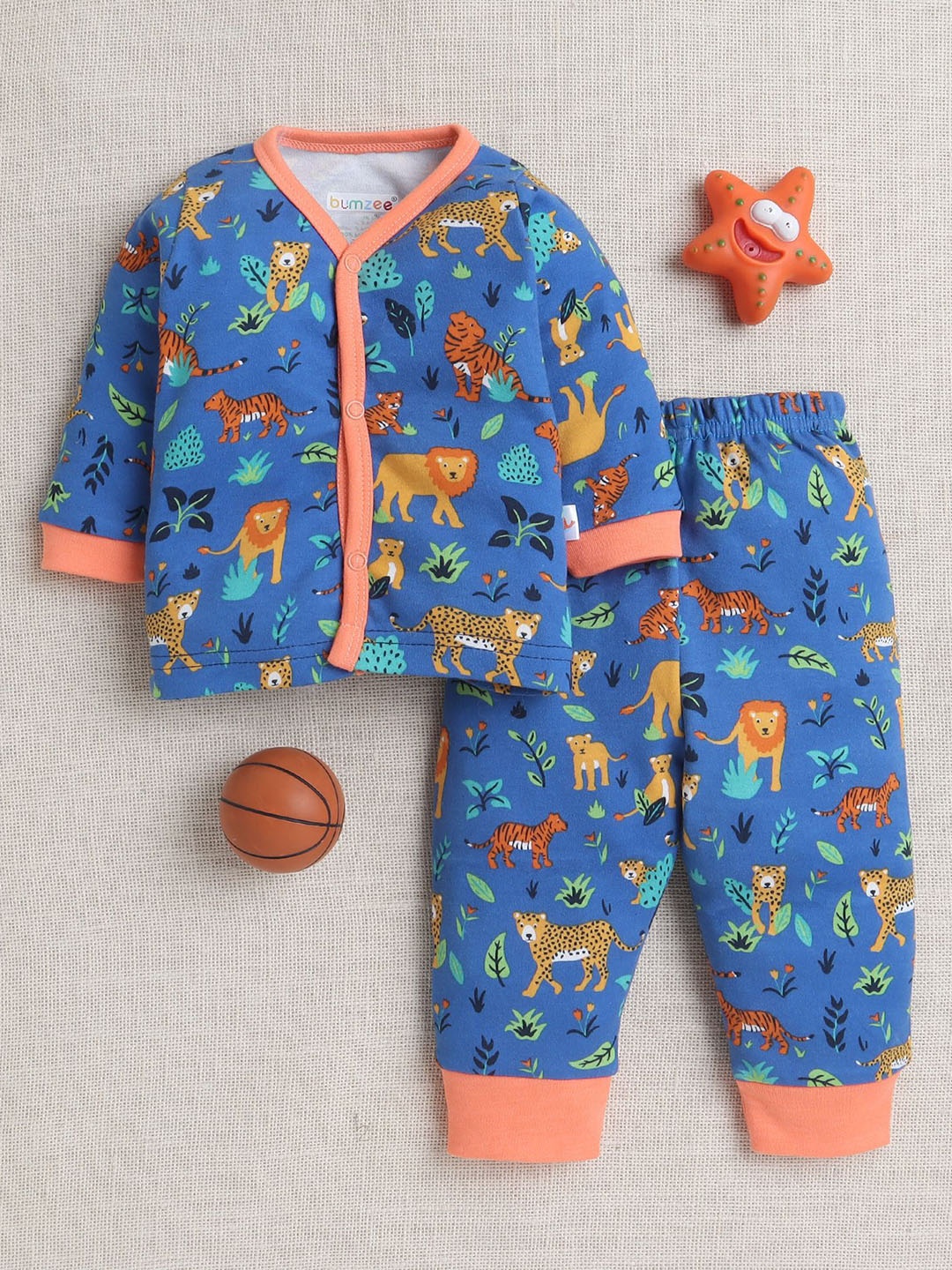 

BUMZEE Boys Printed Night suit, Blue