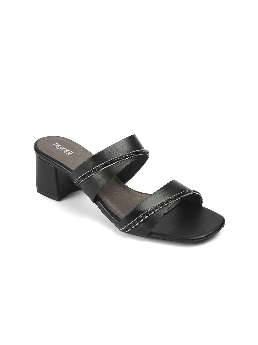 

PEPPER Women Block Sandals, Black