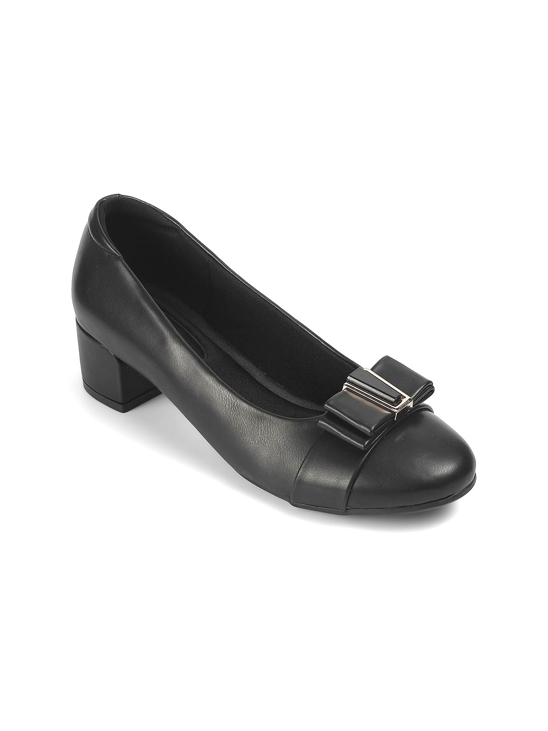 

PEPPER Women Block Pumps with Bows, Black