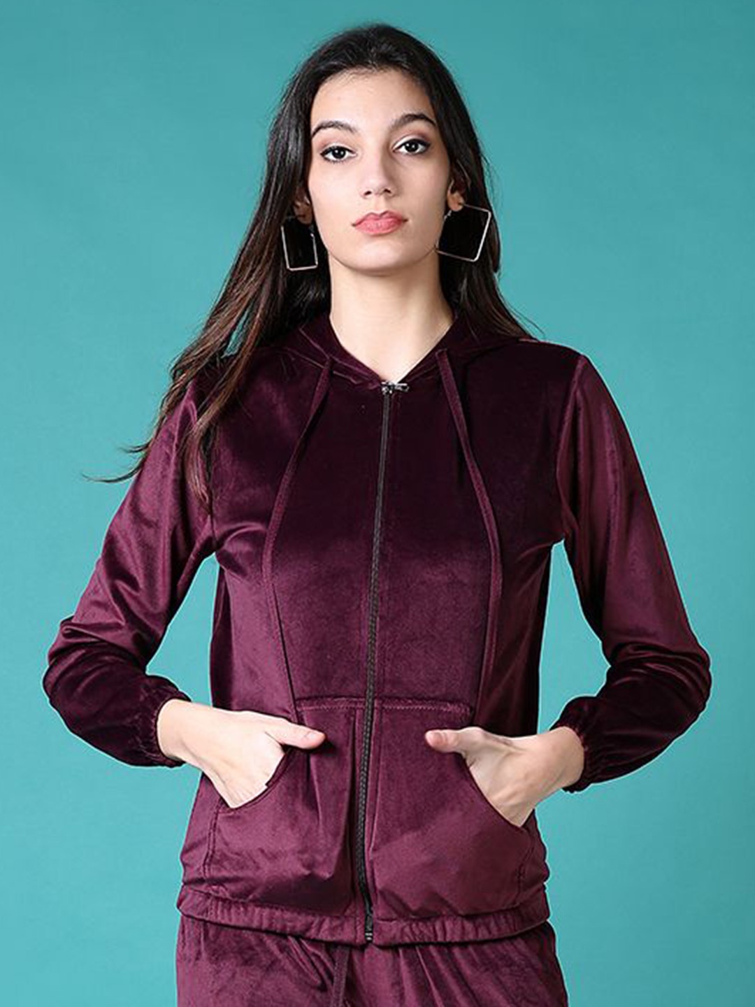 

V-Mart Women Hooded Sweatshirt, Maroon
