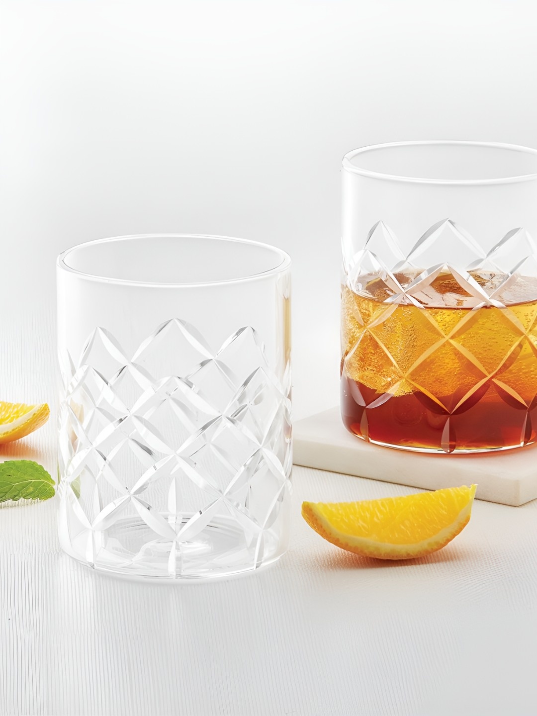 

BOROSIL Krystalia Transparent 6 Pieces Crown Whiskey Bar Glasses-350ml