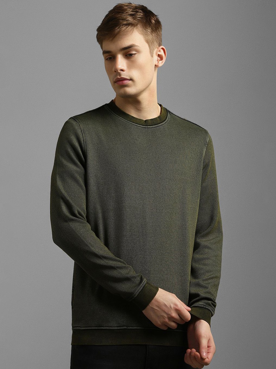 

Louis Philippe Jeans Men Sweatshirt, Olive