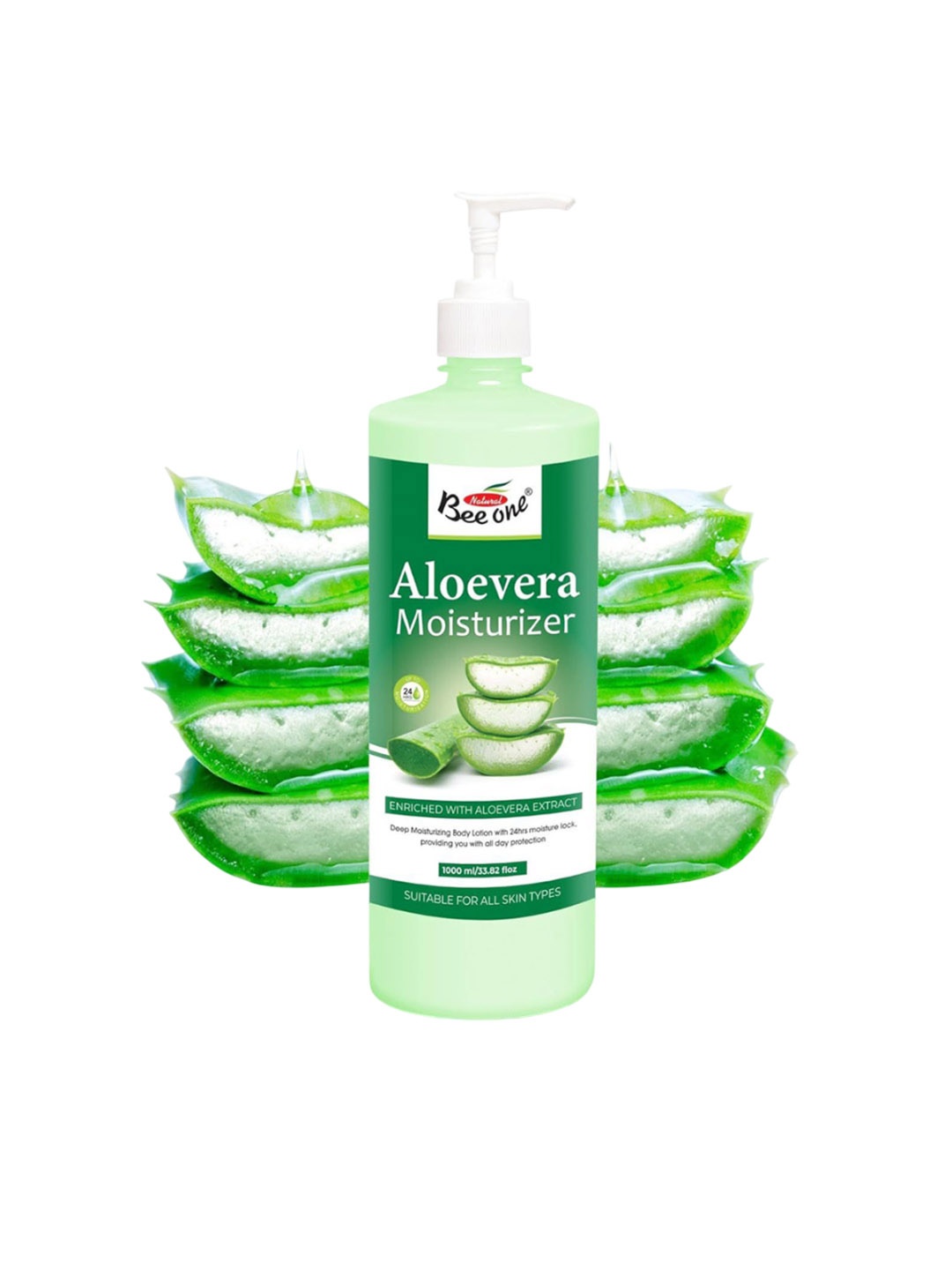 

Beeone Aloevera Deep Moisturising Body Lotion - 1 L, Green