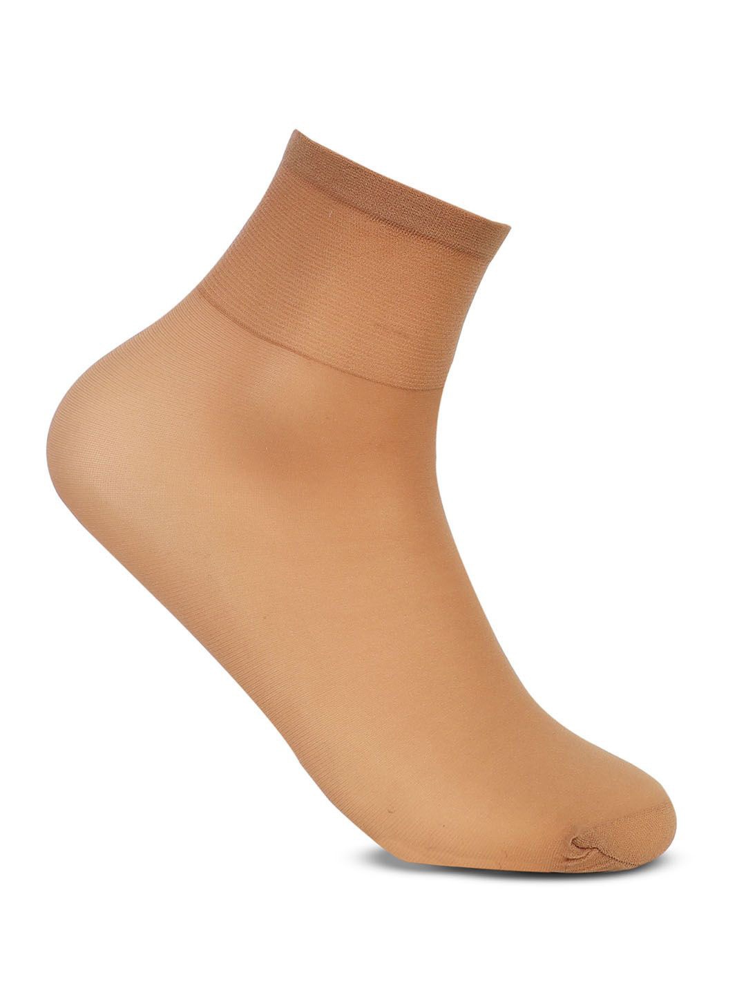 

Bonjour Women Ultra-Thin Transparent Ankle Length Socks, Beige