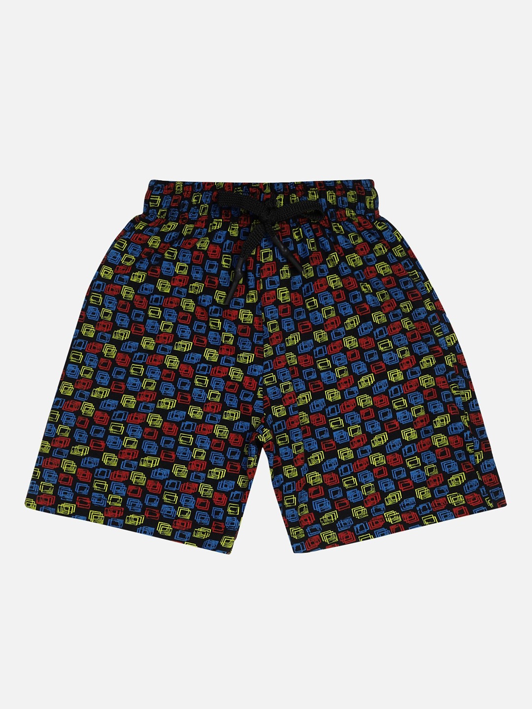 

DYCA Boys Printed Cotton Regular Shorts, Black