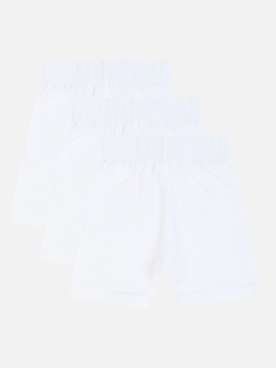 

DYCA Girls Pack Of 3 Regular Fit Mid-Rise Cotton Shorts, White