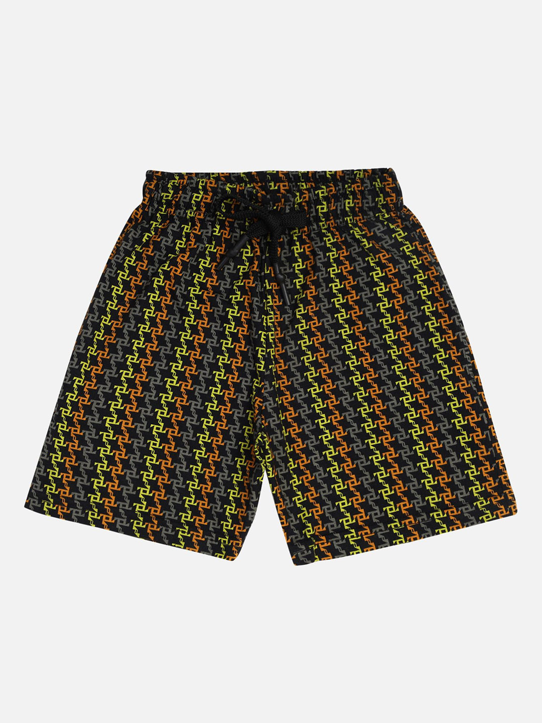 

DYCA Boys Printed Mid-Rise Cotton Shorts, Black