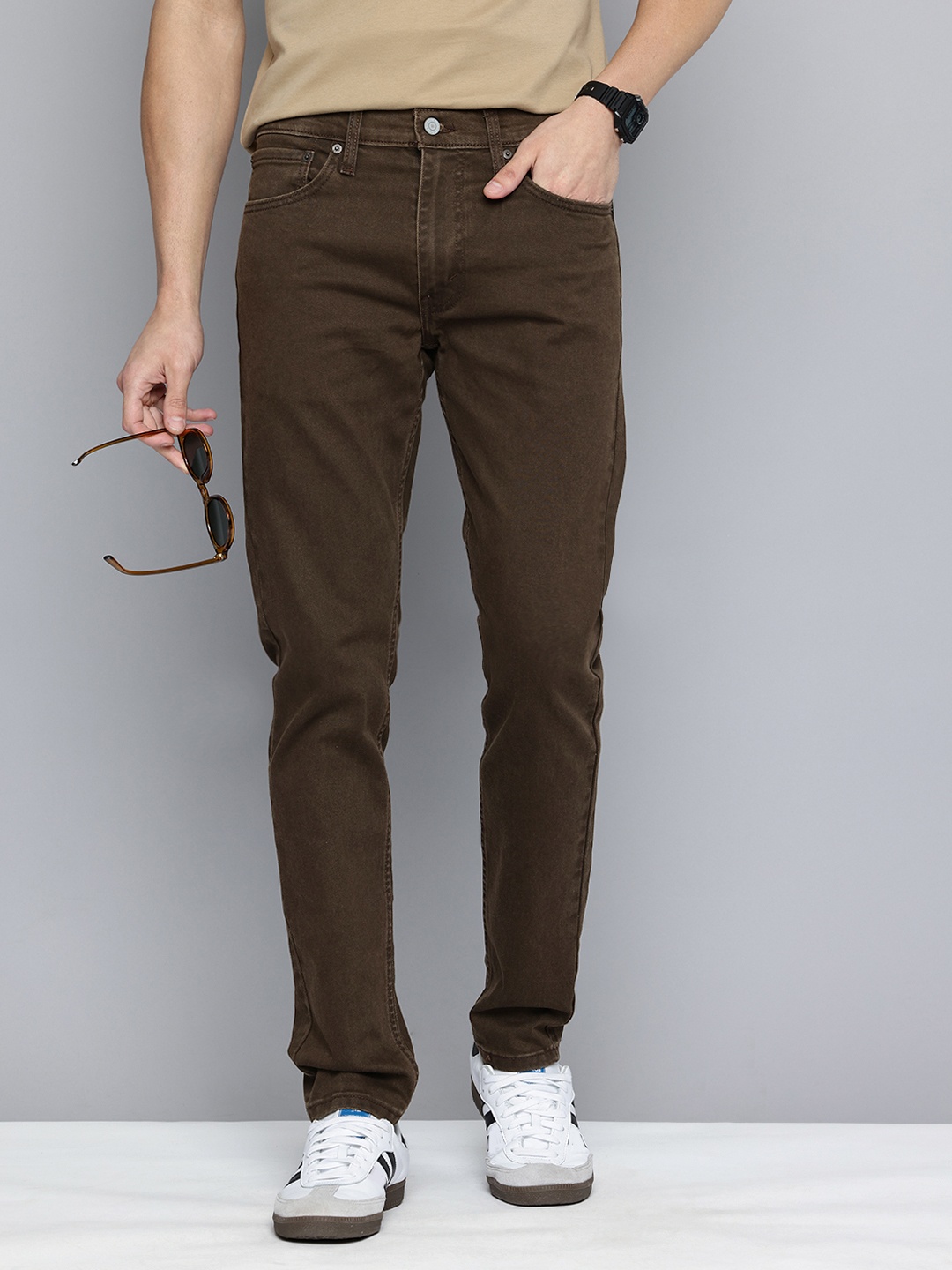 

Levis Men 512 Slim Tapered Fit Stretchable Jeans, Brown