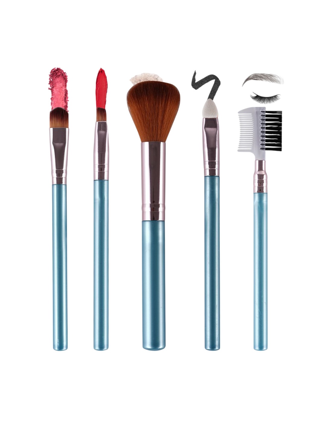 

Hilary Rhoda Set Of 5 Mystery Colour Brush Set, Blue