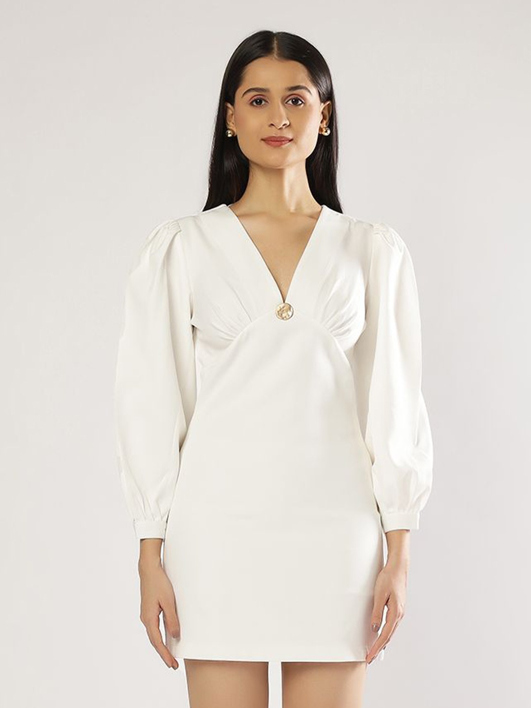 

PEACH & PANDA Women A-Line Dress, White