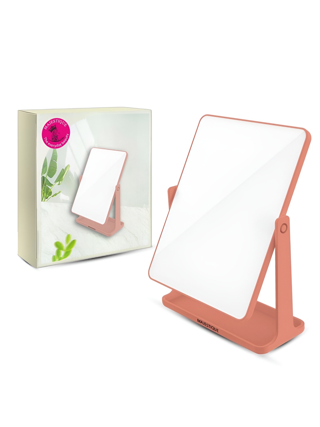 

MAJESTIQUE Brown Foldable Table Top Vanity Mirror With Stand