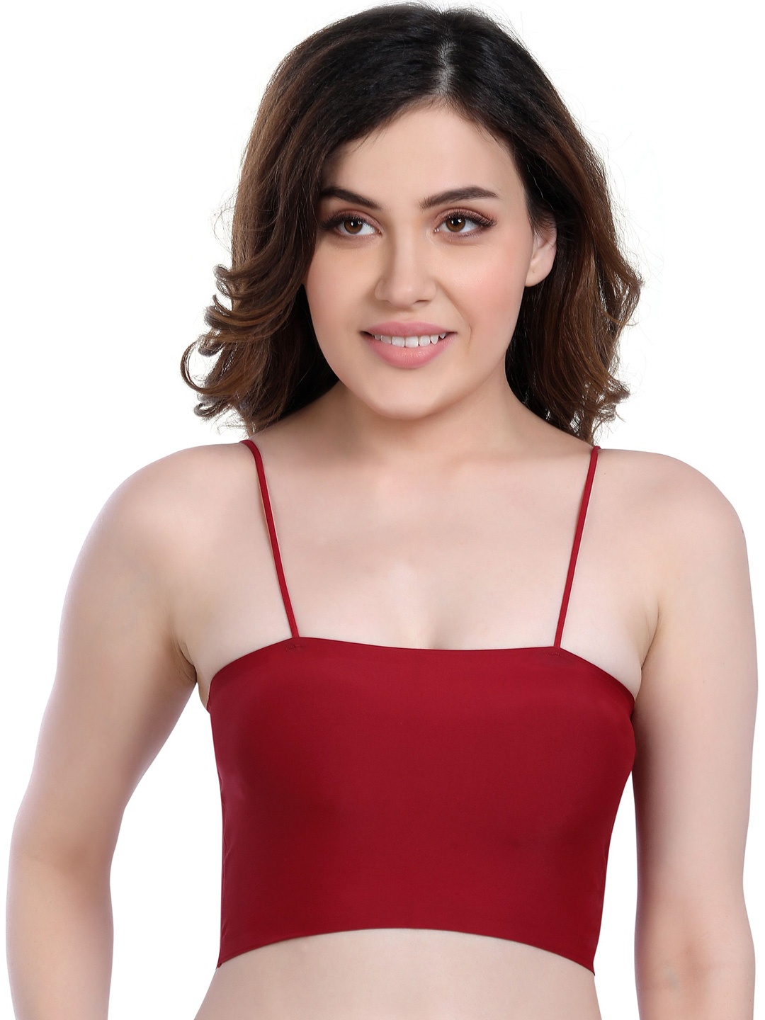 

SHOPPY VILLA Women Full Coverage Lightly Padded Bandeau Bra, Maroon