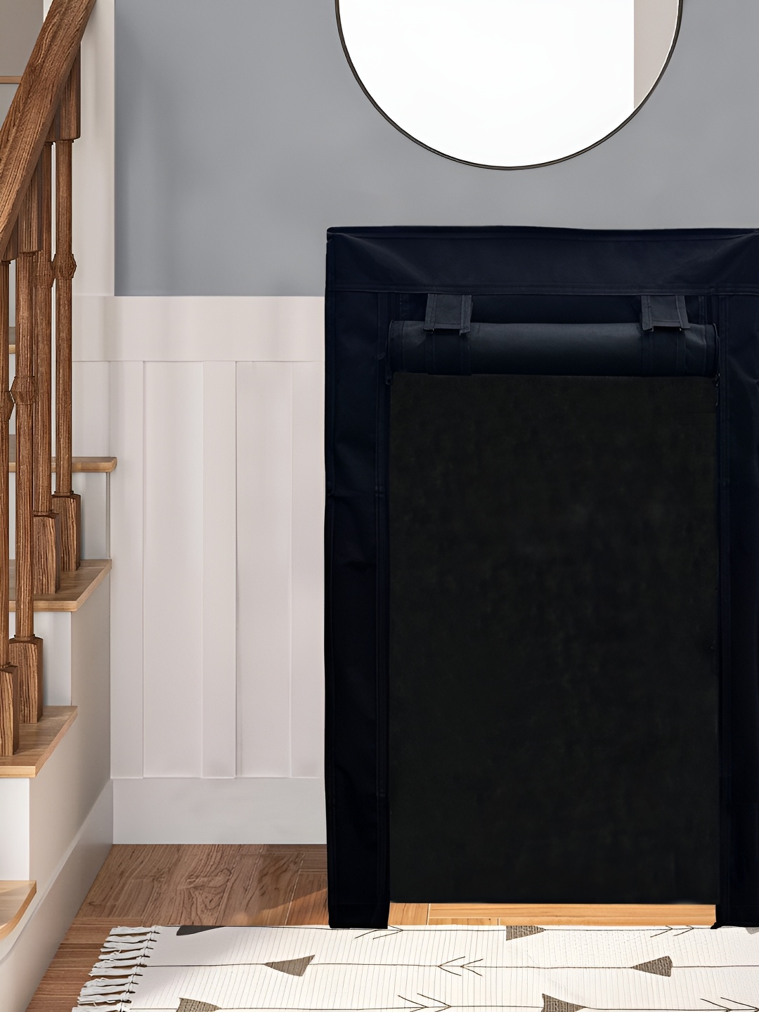 

Urban Choice Black Water Resistant 120 GSM Zipper 6 Layer Shoe Rack Cover