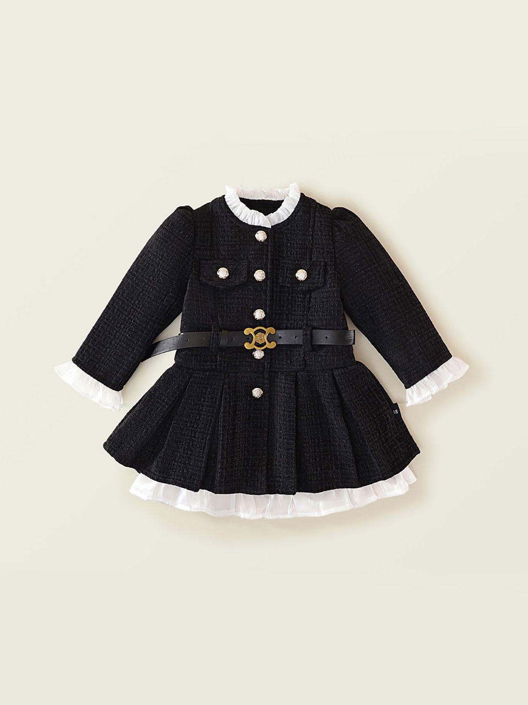

LULU & SKY Girls Embellished Fit & Flare Dress, Black