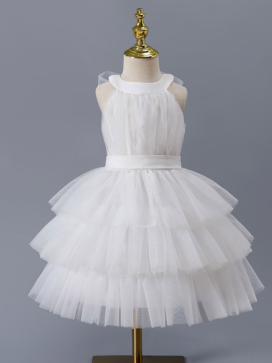 

LULU & SKY Girls Fit & Flare Dress, White