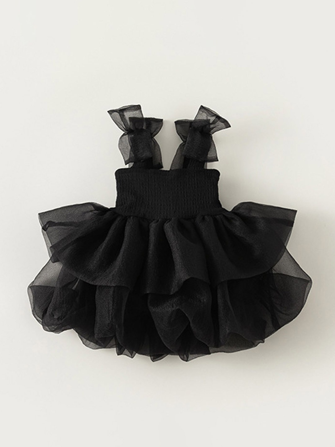 

LULU & SKY Girls Shoulder Straps Empire Dress, Black
