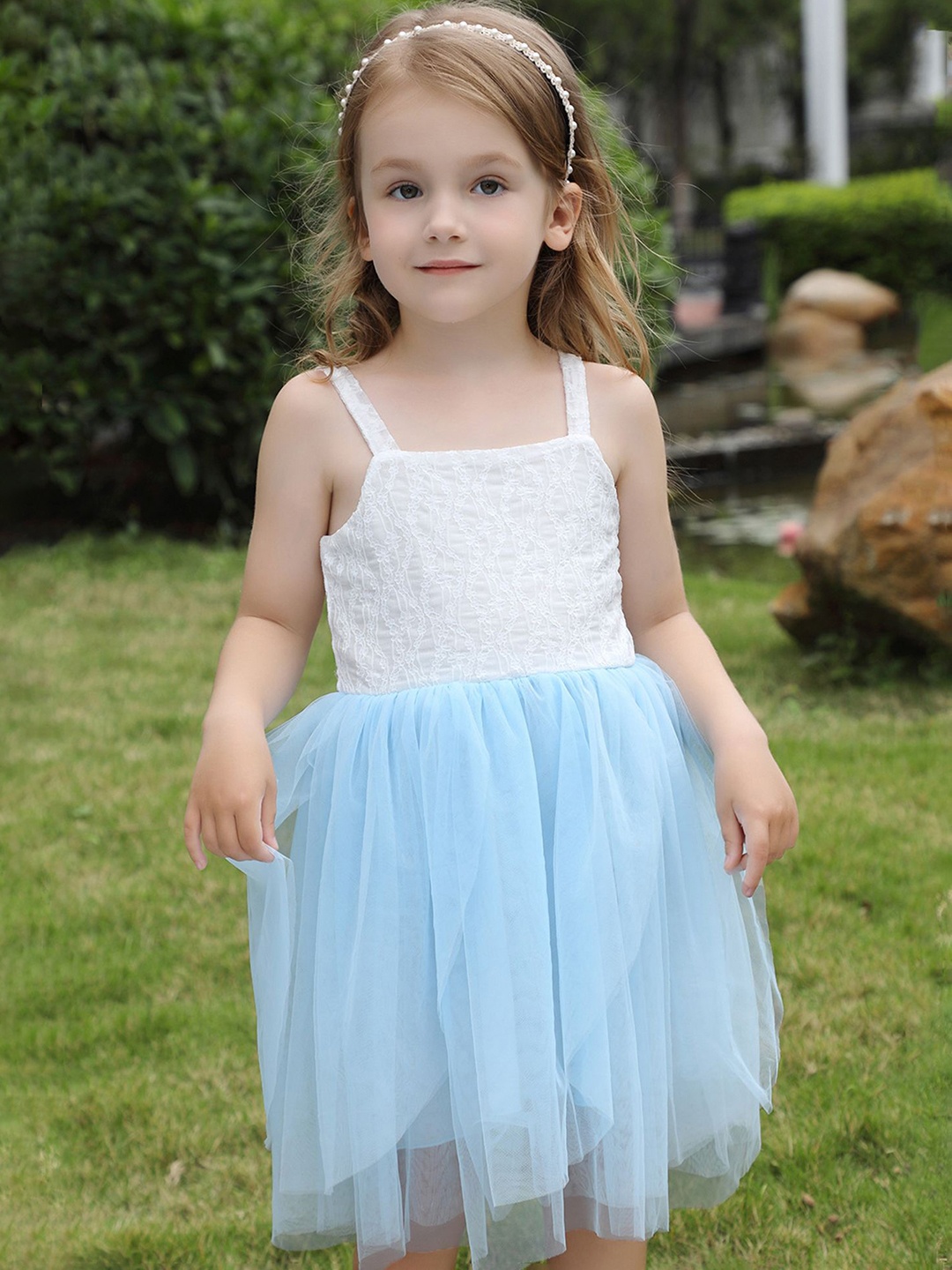 

LULU & SKY Fit & Flare Midi Dress, Blue
