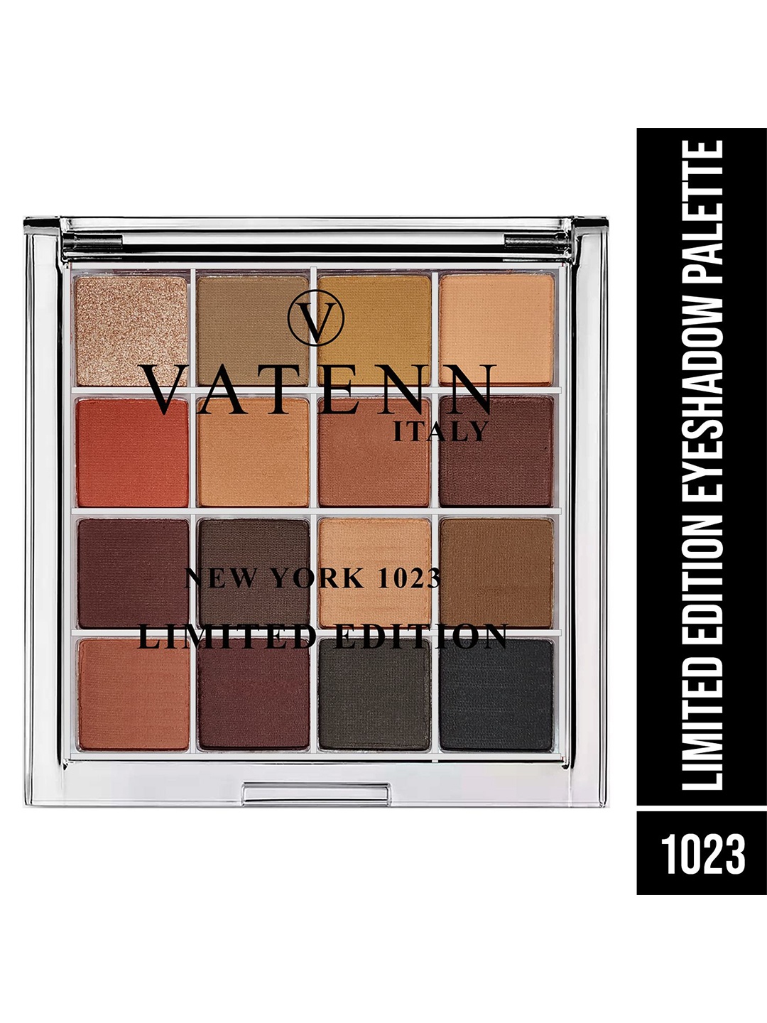 

VATENN ITALY 16 Color Intense Pigmentation Long Lasting Eyeshadow Pallete-9g-New York 1023, Brown