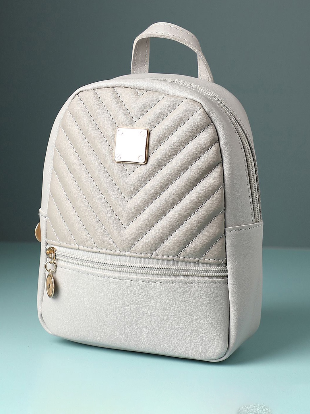 

HAUTE SAUCE by Campus Sutra Women Quilted Backpack, White