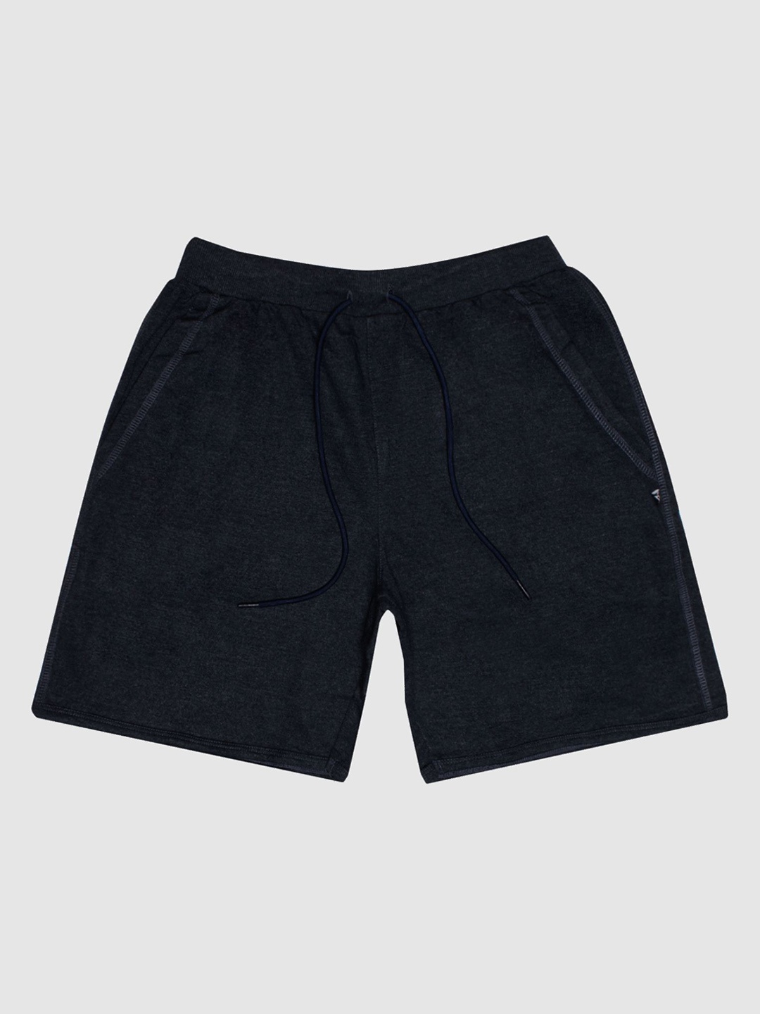 

PROTEENS Men Regular Fit Mid-Rise Cotton Shorts, Navy blue