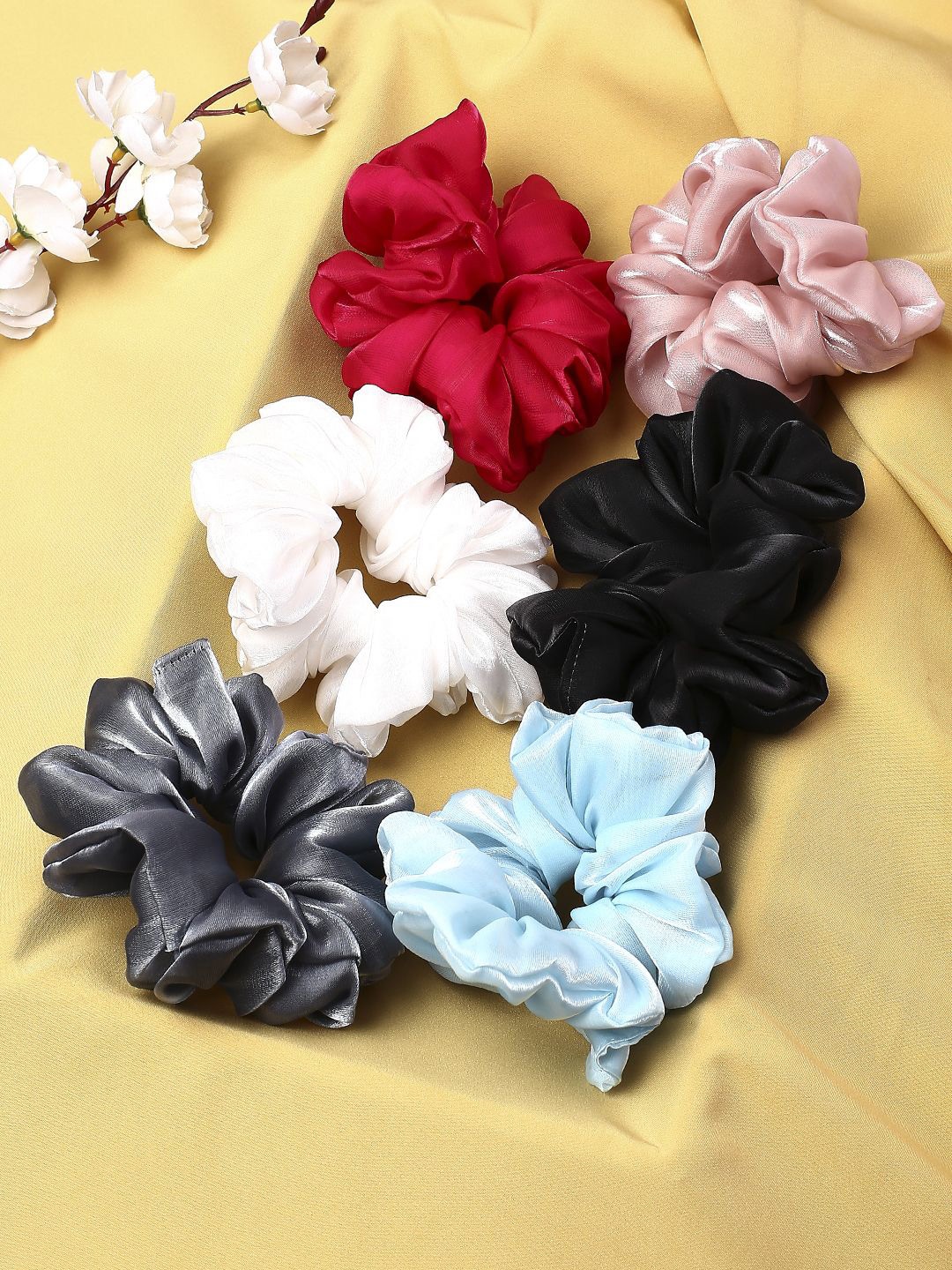 

DressBerry Women Set Of 6 Ponytail Holders, Black