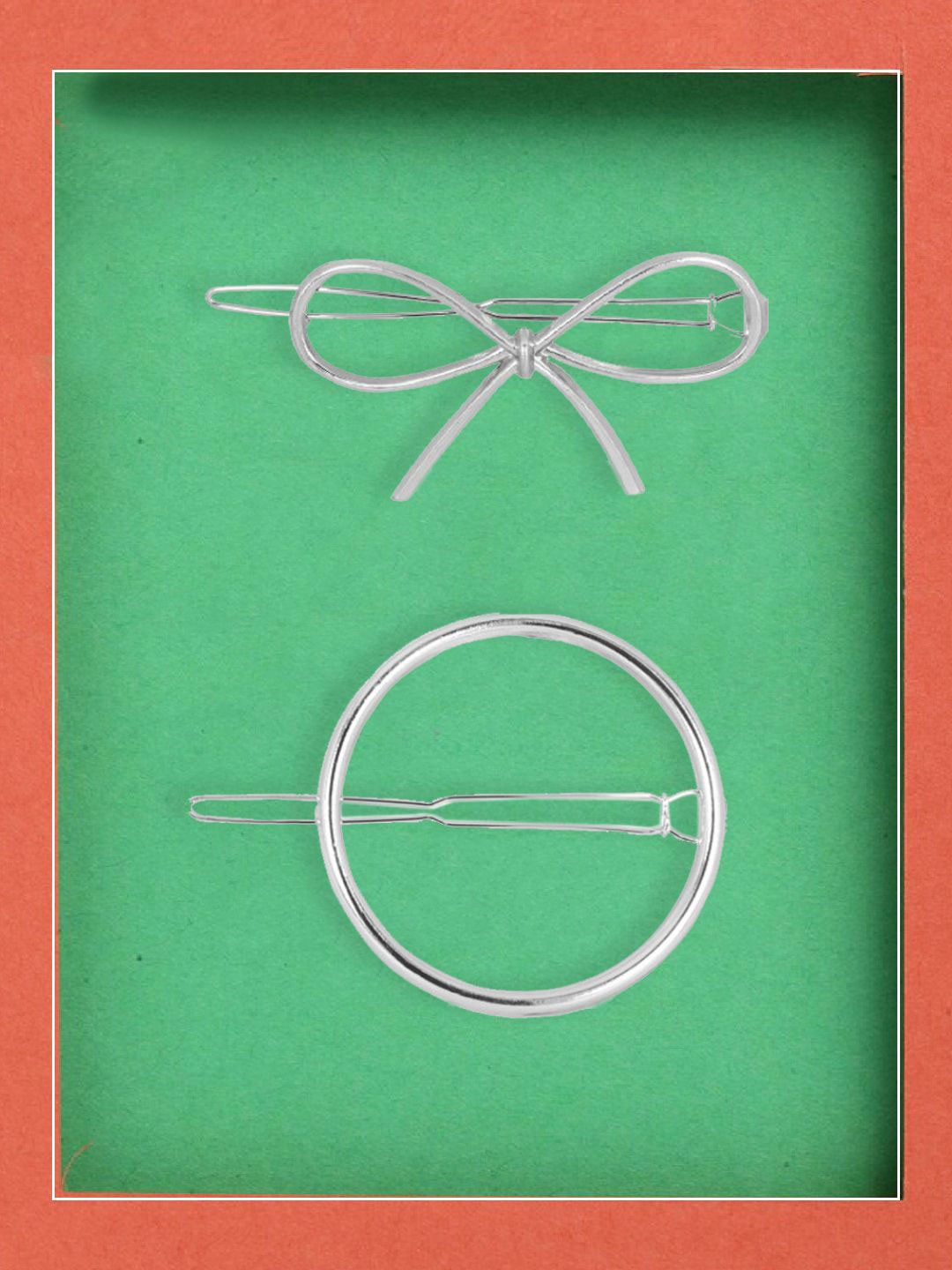 

DressBerry Women Combo of 2 Embellished Bobby Pins, Silver