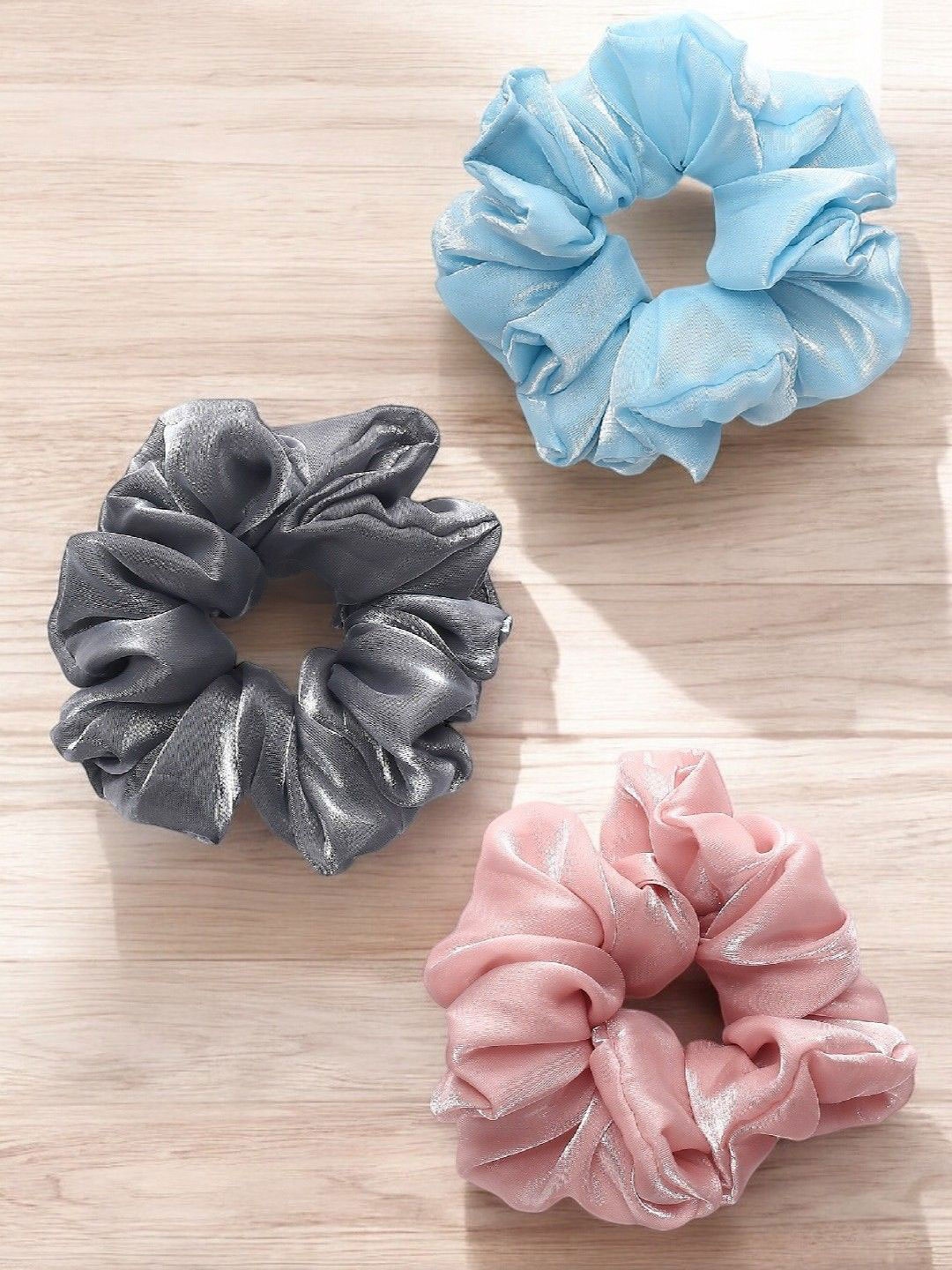 

DressBerry Women Pack Of 3 Ponytail Holders, Grey