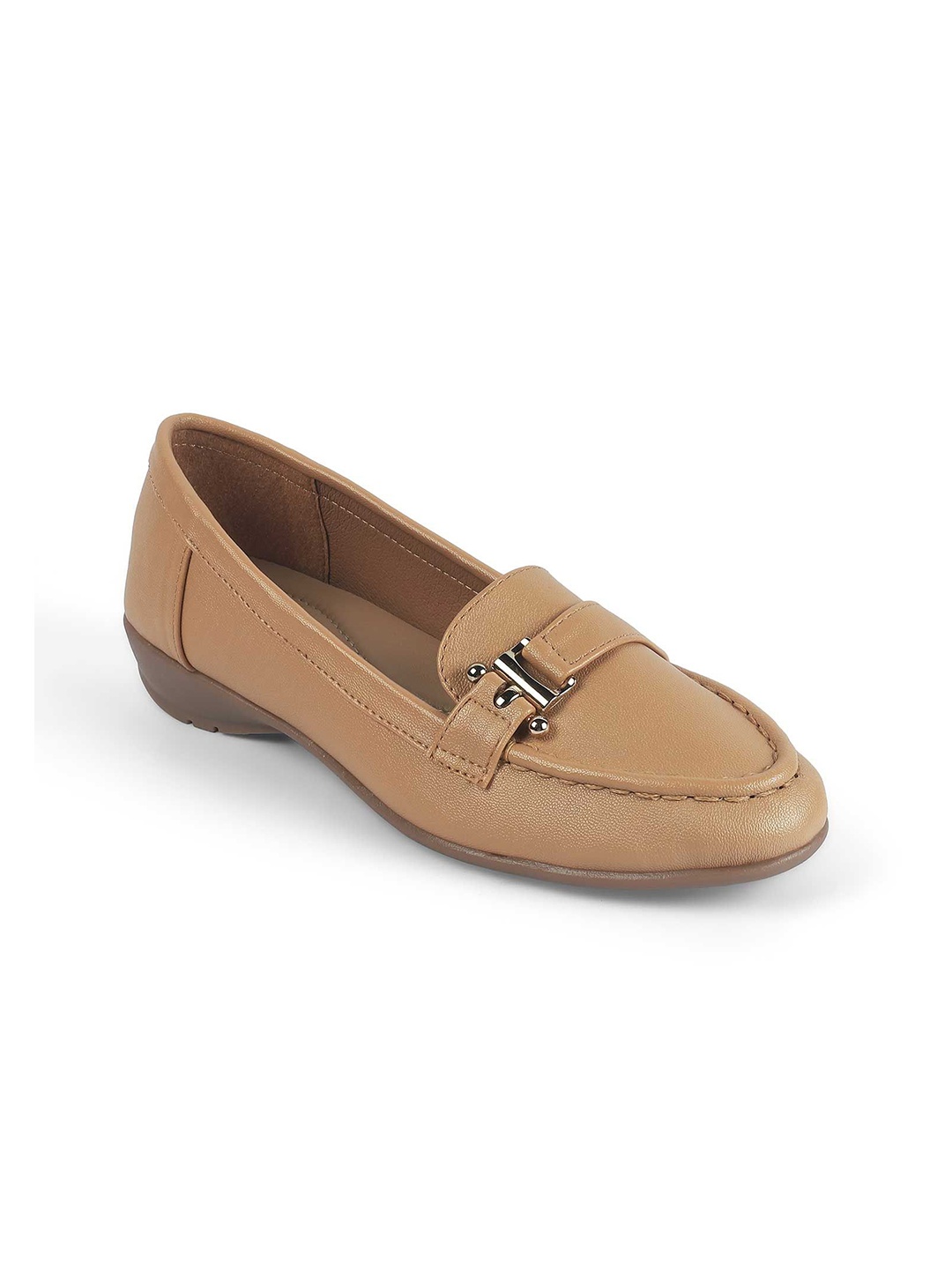 

Tresmode Women LASI Loafers With Buckles, Beige