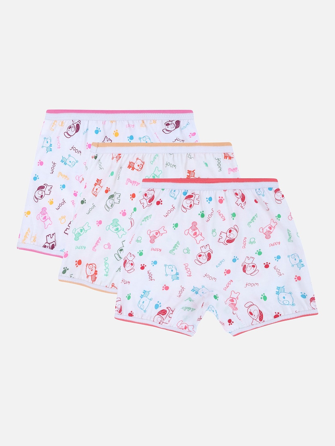 

DYCA Kids Pack Of 3 Printed Basic Briefs DIA706-PK006, White