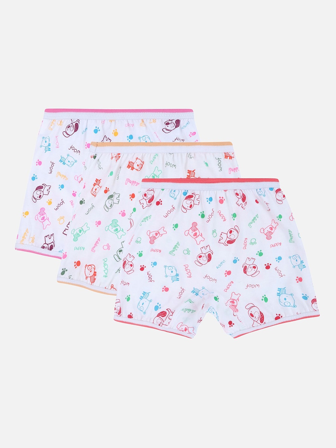 

DYCA Kids-Unisex Pack Of 3 Printed Basic Briefs-DIA706-PK002, White