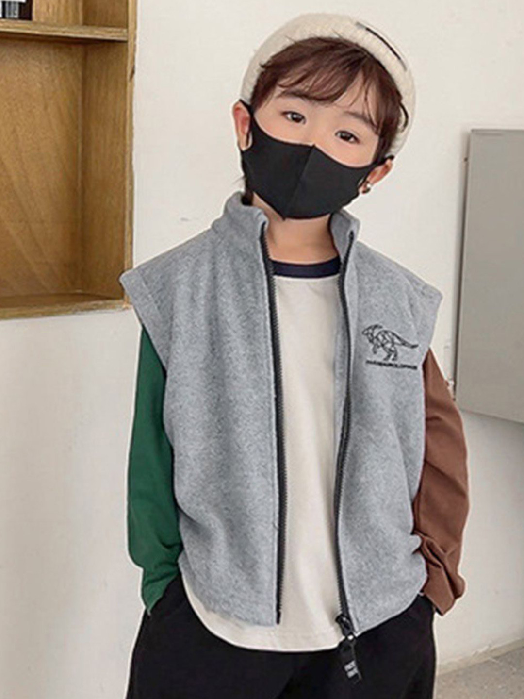 

LULU & SKY Boys Typography Printed Sweater Vest, Grey