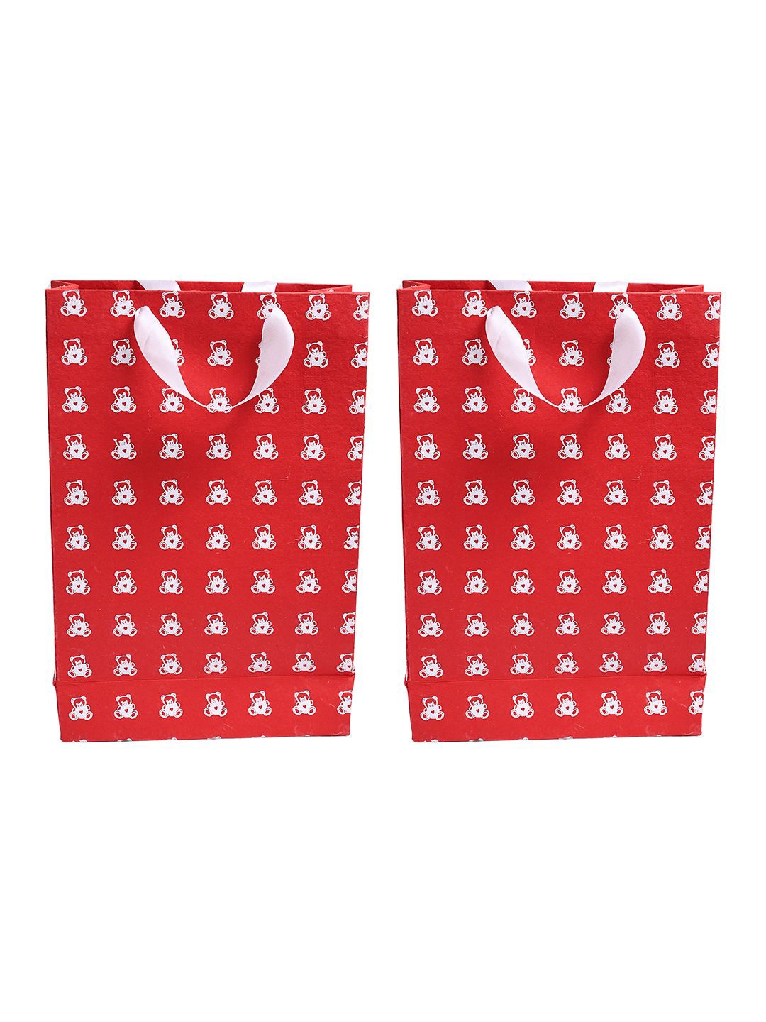 

MARKET99 Unisex Graphic Printed Shopper Paper Tote Bags, Red