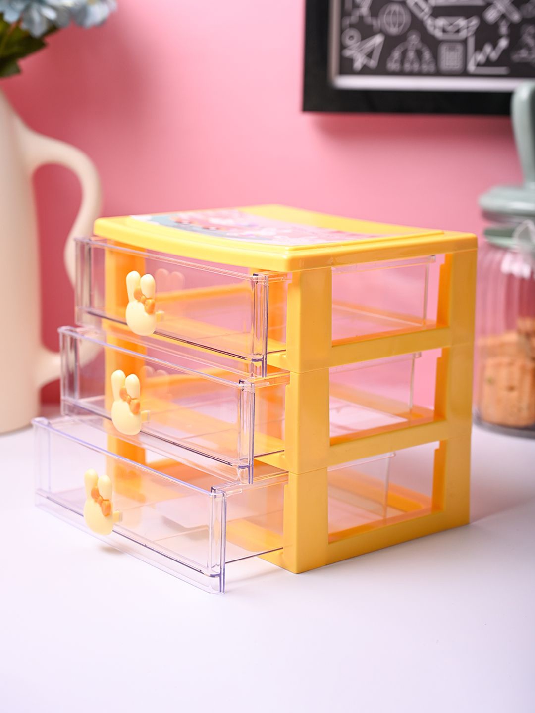 

MARKET99 Yellow & Transparent Regular Multi-Utility Organisers
