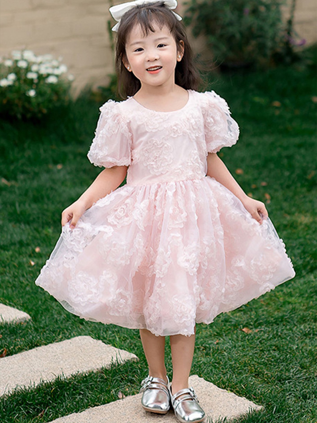 

LULU & SKY Girls Fit & Flare Dress, Pink