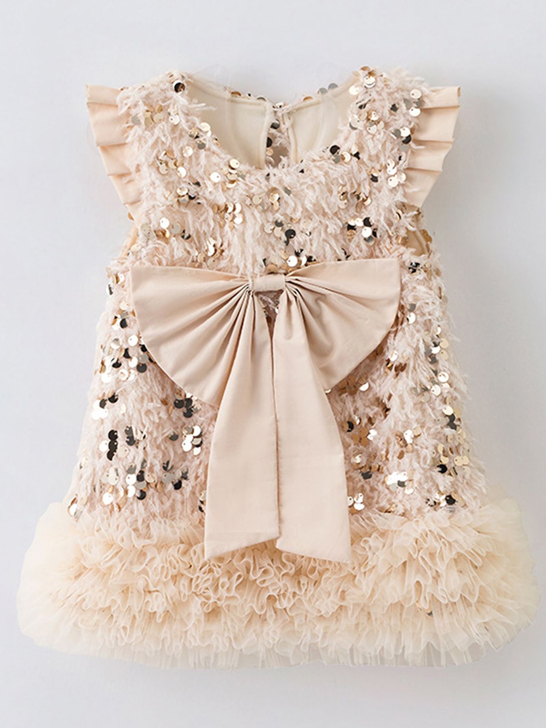 

LULU & SKY Girls Embellished A-Line Dress, Beige