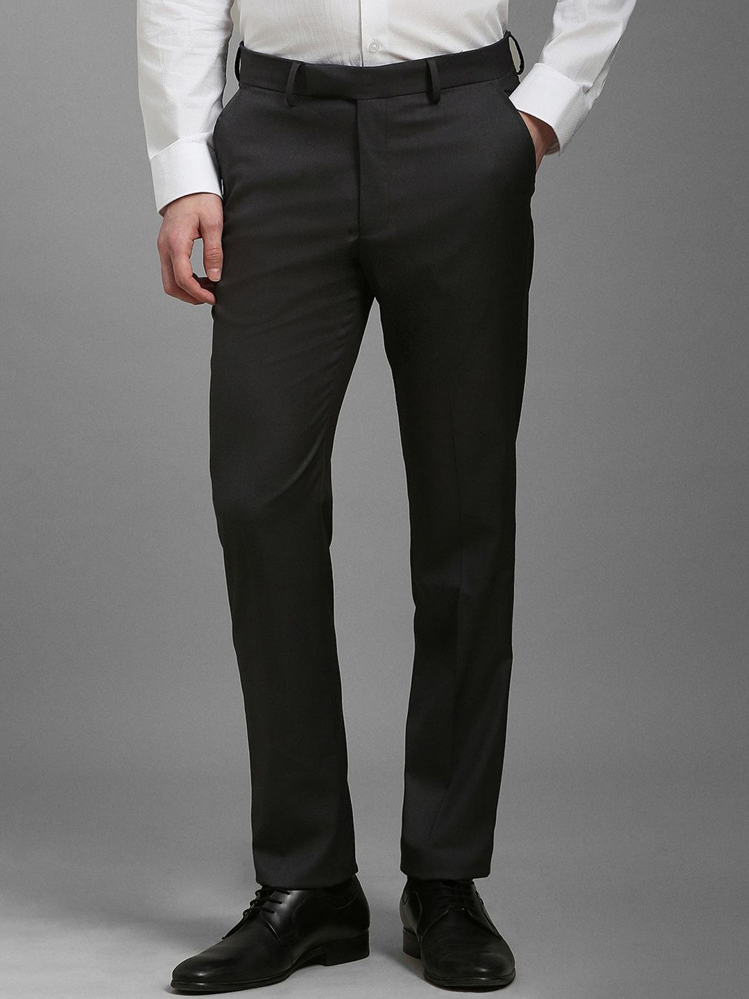

Louis Philippe Men Mid-Rise Slim Fit Formal Trouser, Charcoal