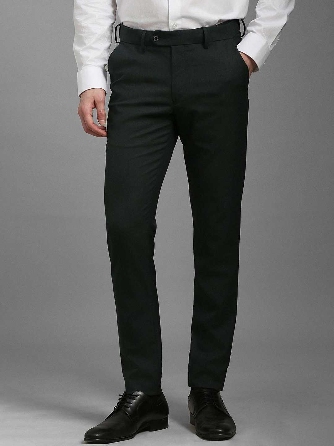 

Louis Philippe Men Mid-Rise Slim Fit Formal Trouser, Green