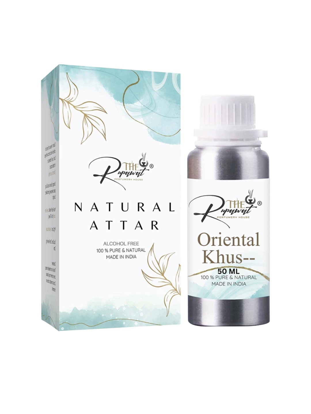 

THE RUPAWAT Perfumery House Oriental Khus Natural & Alcohol Free Attar - 50 ml, Transparent