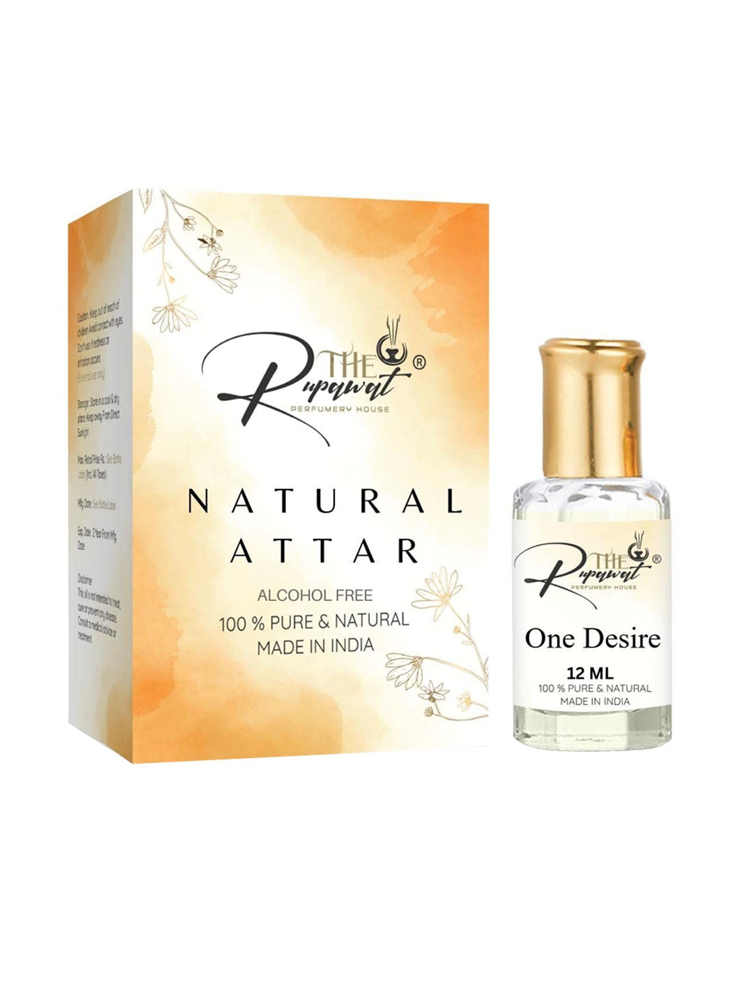 

THE RUPAWAT Perfumery House One Desire Natural & Alcohol Free Attar - 12 ml, Transparent