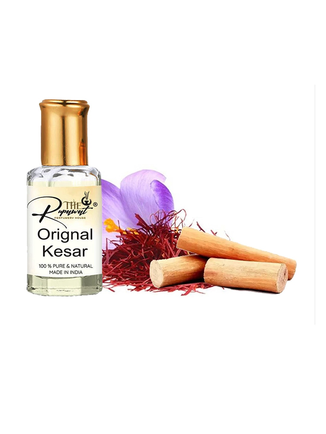 

THE RUPAWAT Perfumery House Orignal Kesar Natural & Alcohol-Free Attar - 12 ml, Transparent