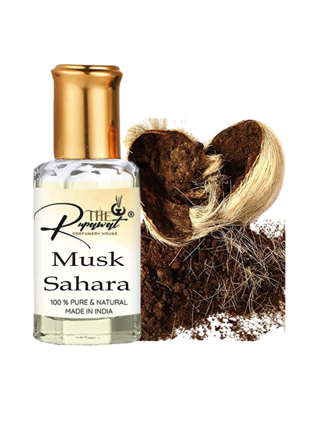 

THE RUPAWAT Perfumery House Musk Sahara Natural & Alcohol Free Attar - 12 ml, Transparent