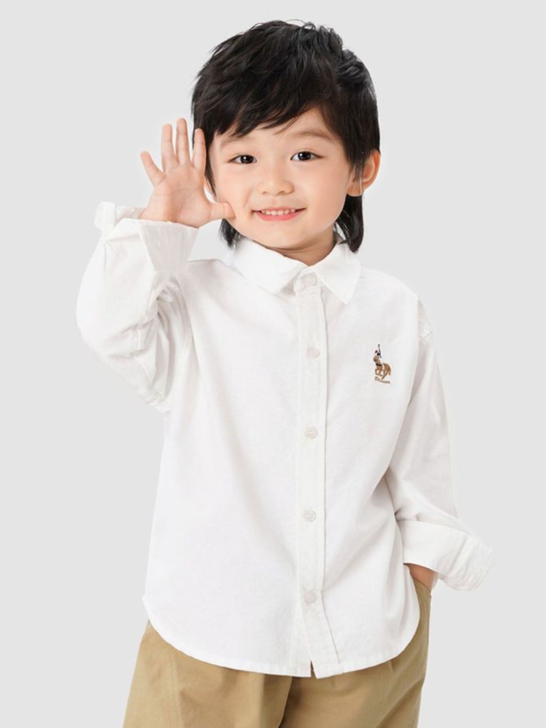 

LULU & SKY Boys Opaque Casual Shirt, White