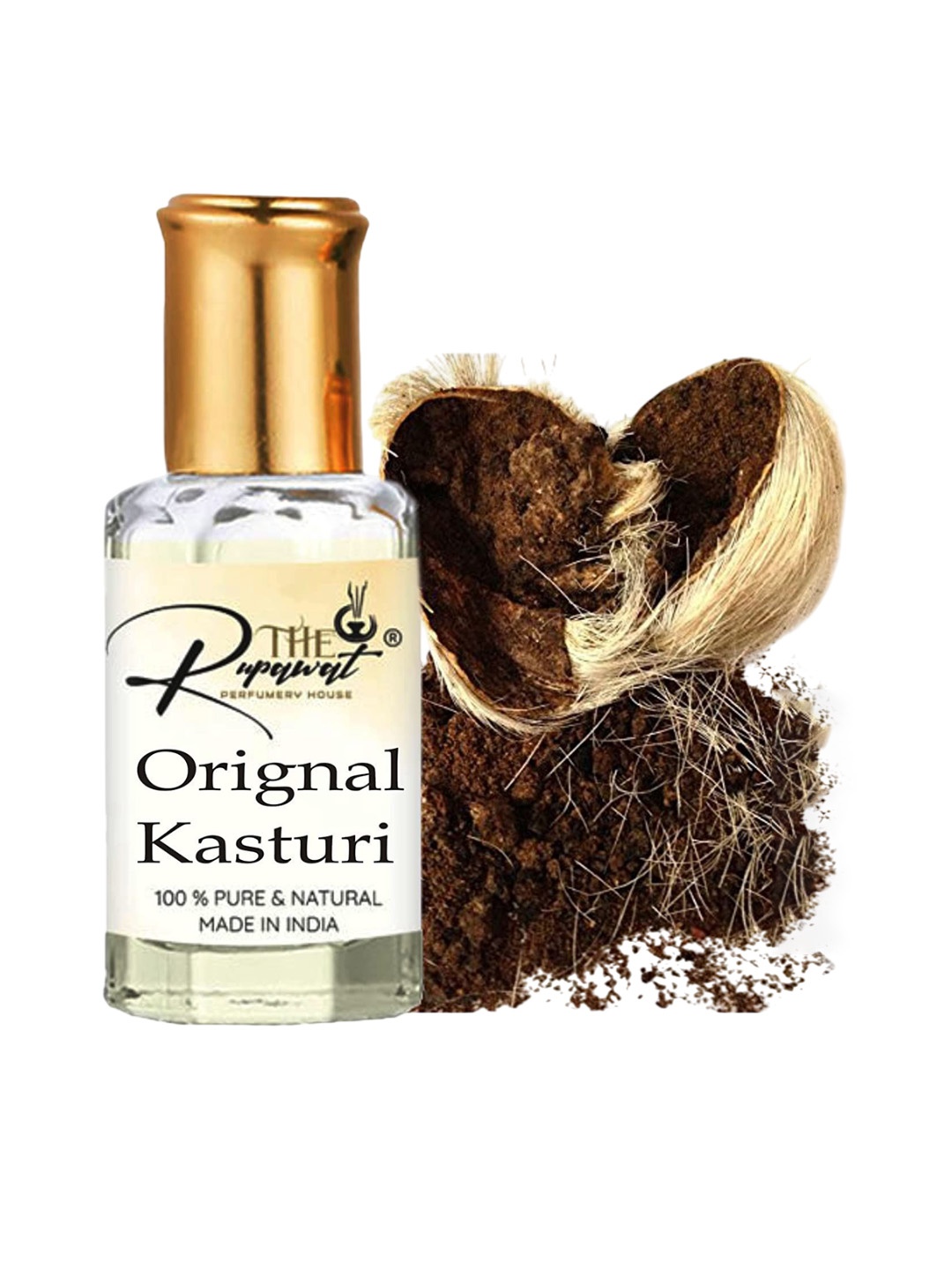 

THE RUPAWAT Perfumery House Orignal Kasturi 100% Pure & Natural Alcohol Free Attar - 12 ml, Transparent