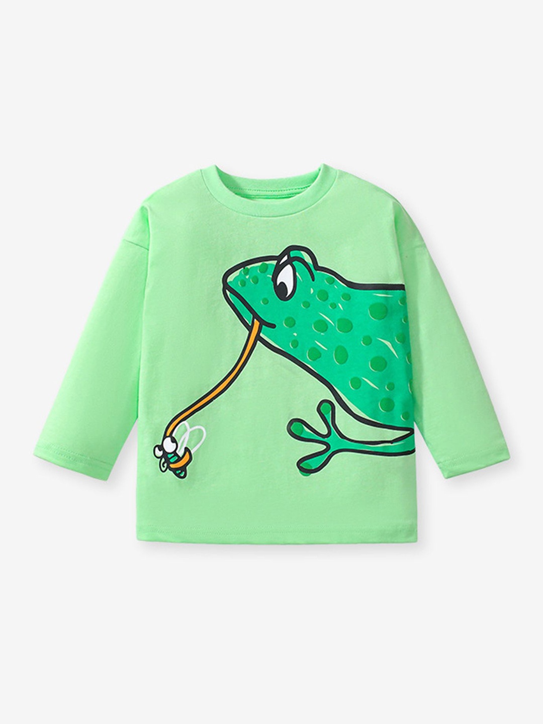 

LULU & SKY Kids Graphic Printed Regular Fit Pure Cotton T-shirt, Green