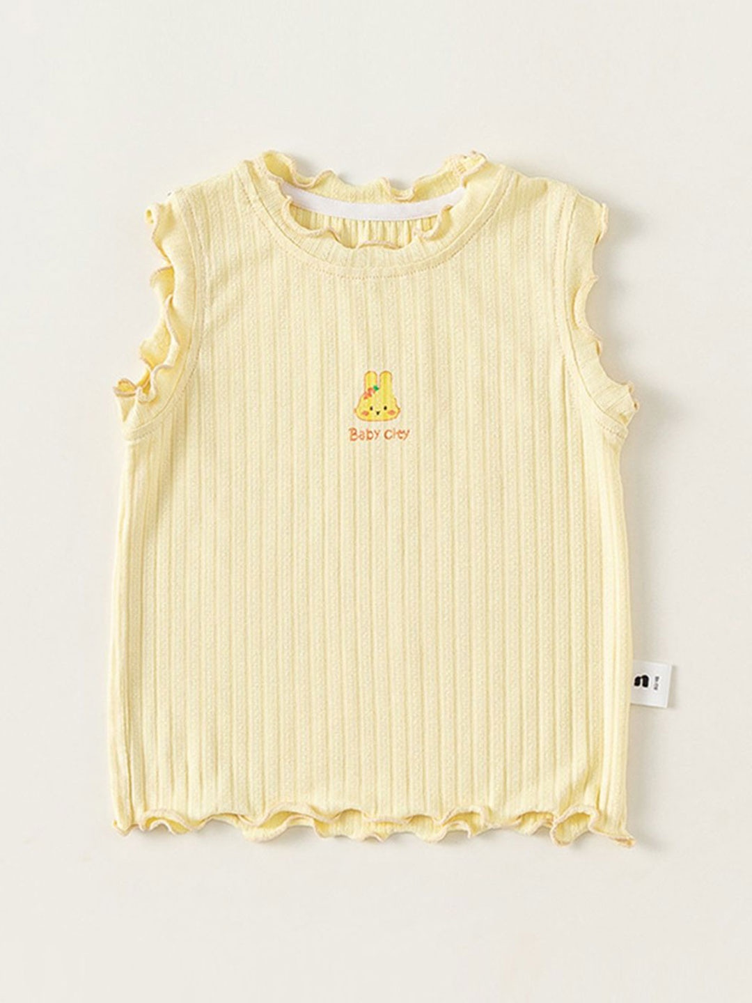 

LULU & SKY Girls Round Neck Top, Yellow