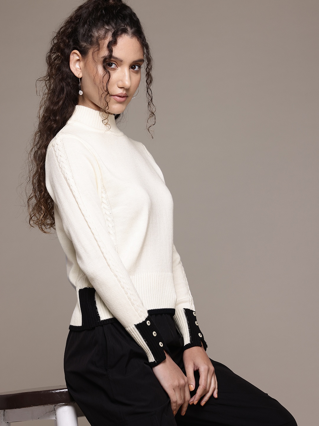 

The Roadster Lifestyle Co. Cable Knit Pullover, White