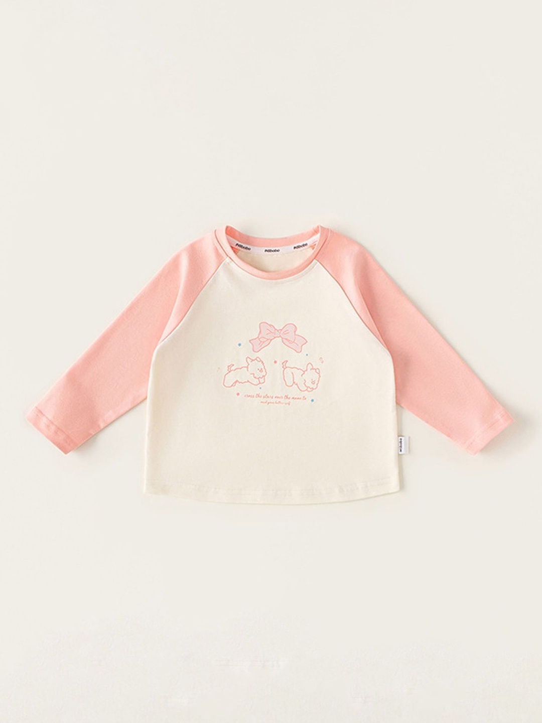 

LULU & SKY Girls Colourblocked Cotton Top, White