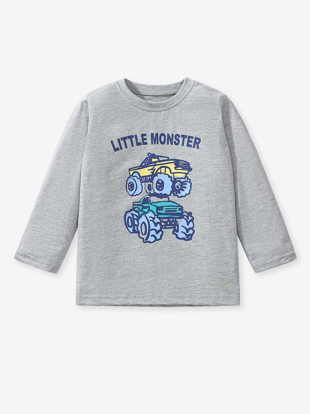 

LULU & SKY Print Cotton Top, Grey